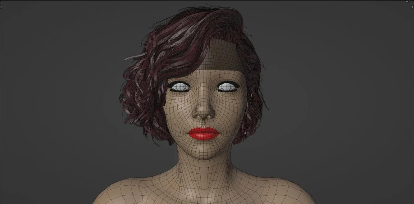 Sexy Pretty Woman with Short Bob Hairstyle - Rigged - 4K Textures