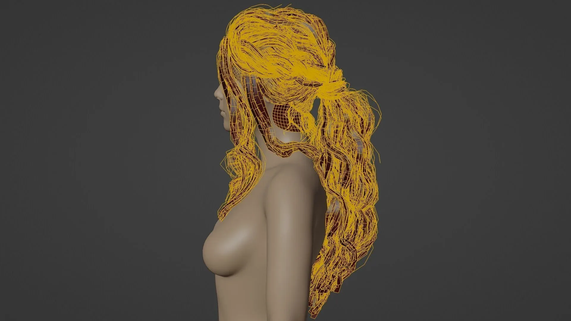 Sexy Hot Chick Blonde Girl with Ponytail Hairstyle - Rigged - 4K Textures