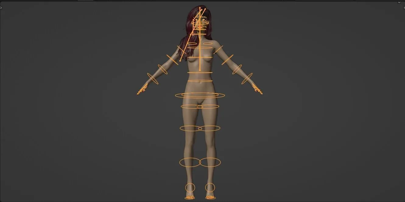 Cute Pretty Hot Teenager School Girl with Long Hair - Rigged - 4K Textures