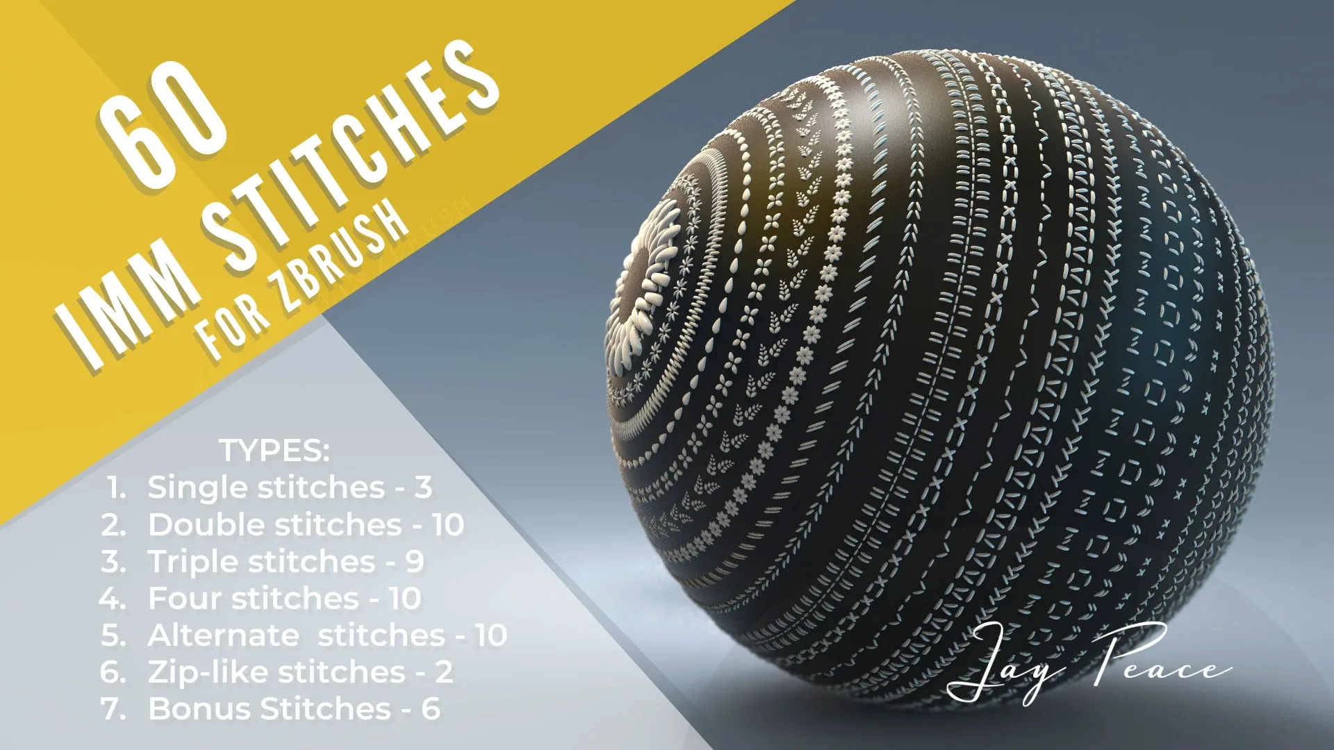 60 IMM stitch brushes by Jay Peace