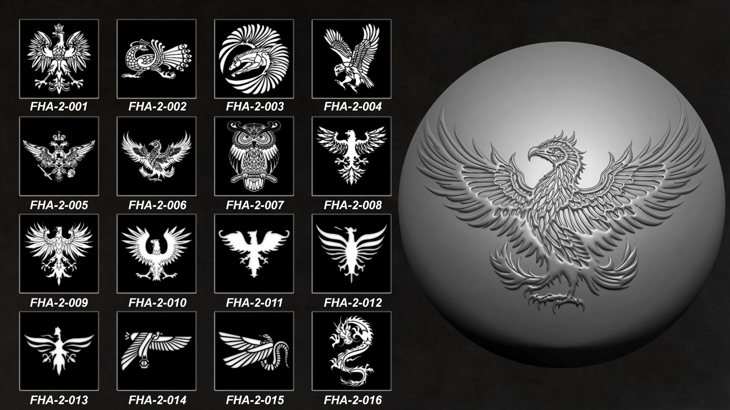 130 Heraldic and Celtic Animals Symbol/Element V2