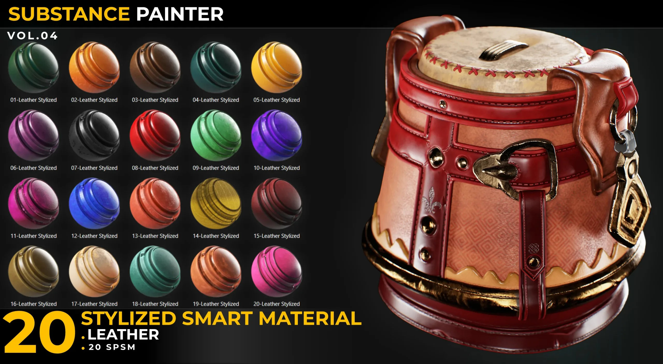 20 Stylized Smart Materials Leather Vol 04