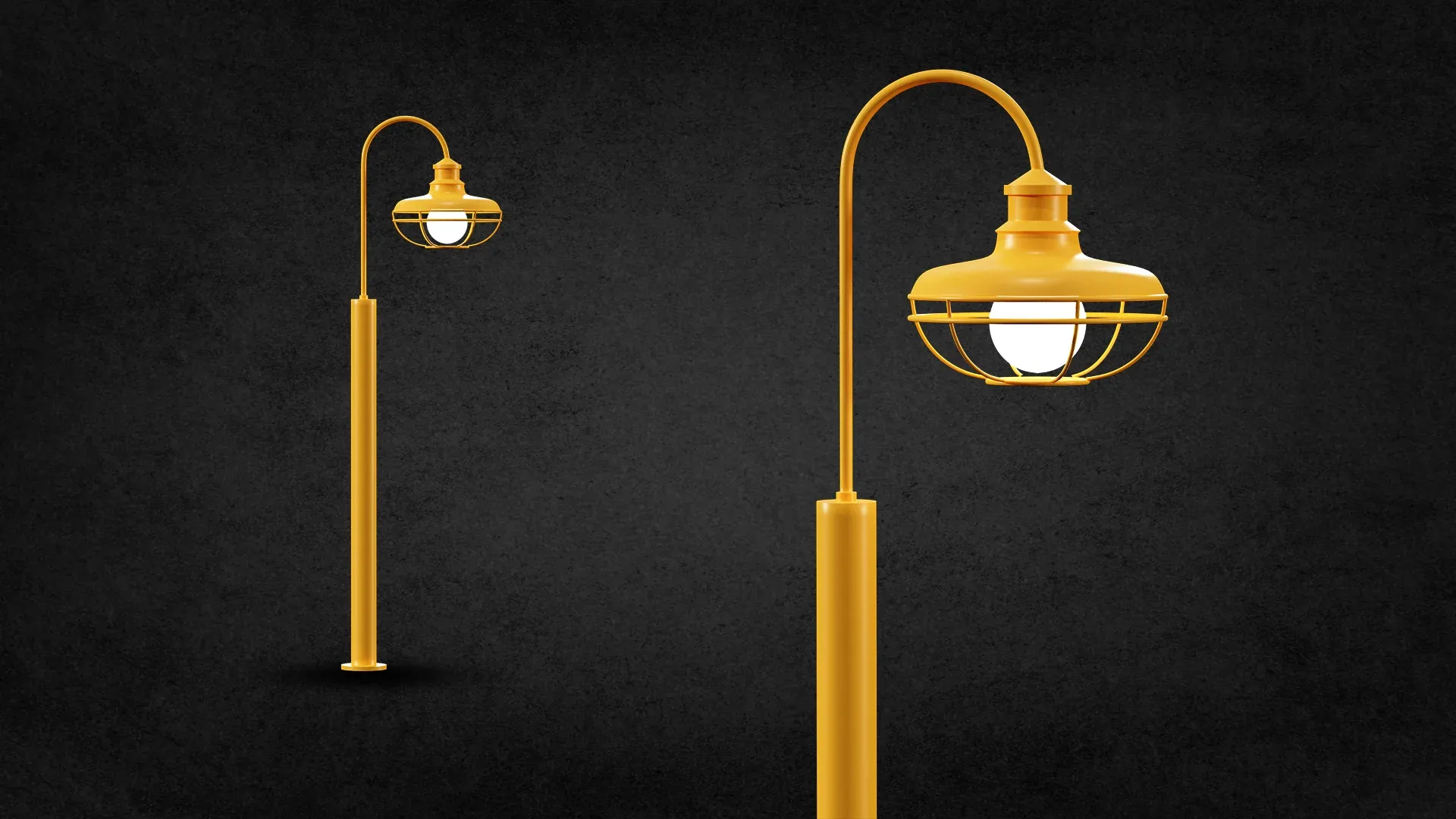 10 street lamps base mesh / Low Poly /  Mid Poly / Game Ready vol 02