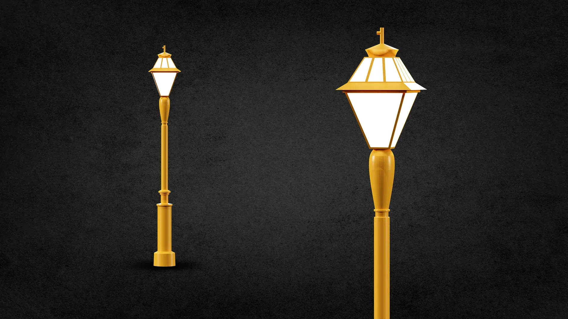 10 street lamps base mesh / Low Poly /  Mid Poly / Game Ready vol 02