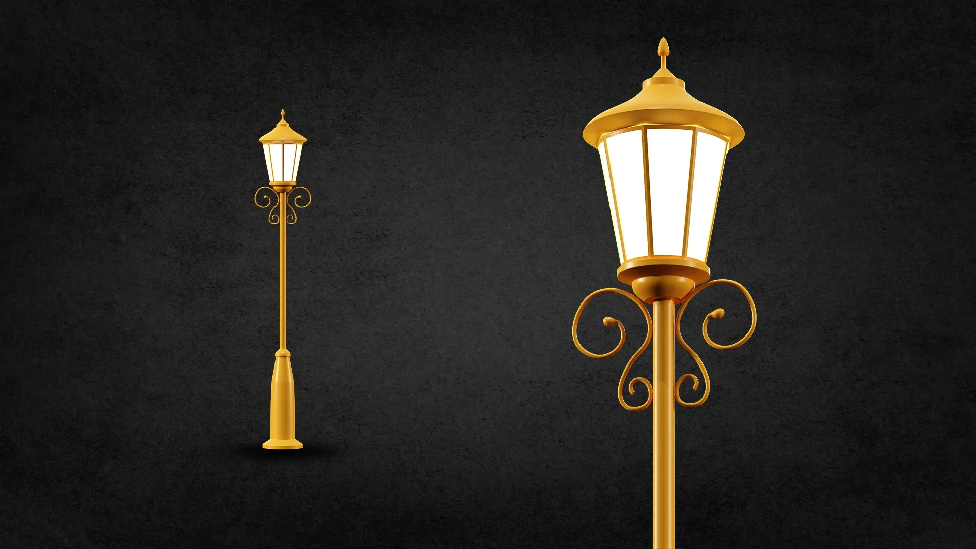 10 street lamps base mesh / Low Poly /  Mid Poly / Game Ready vol 02