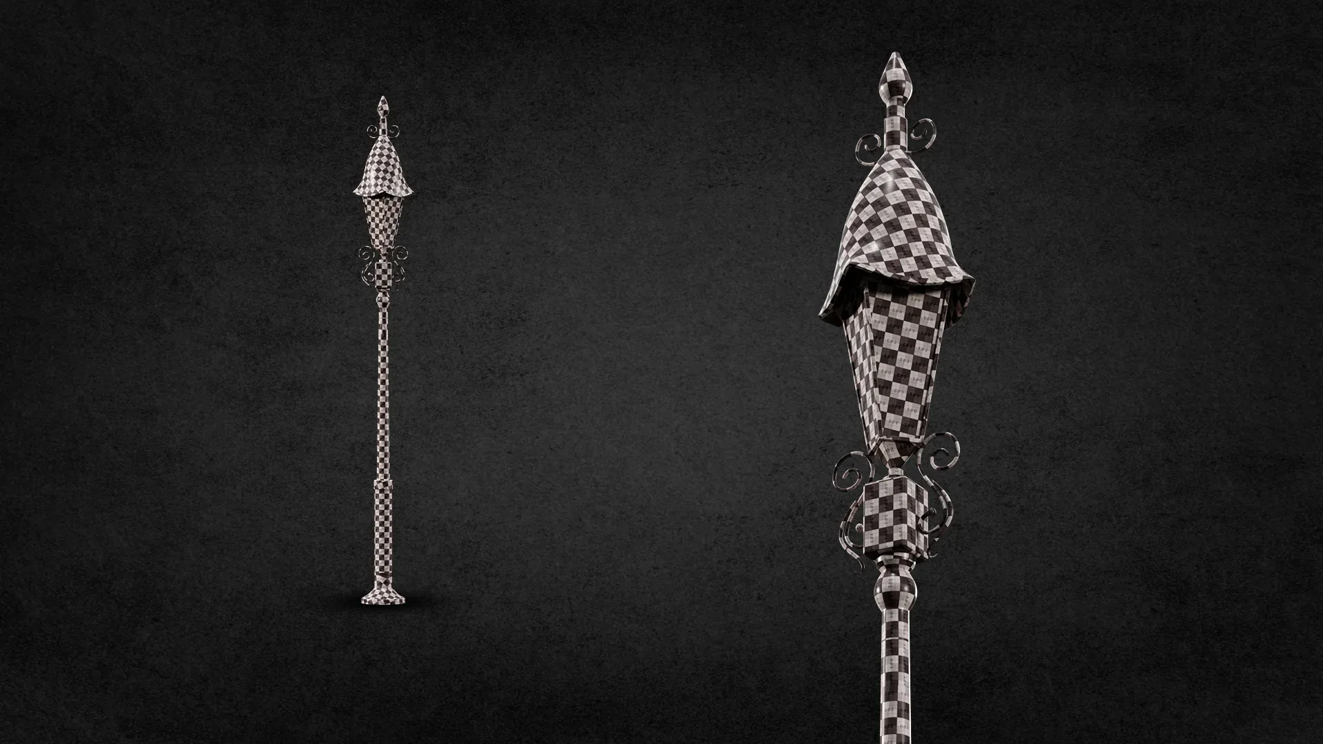 10 street lamps base mesh / Low Poly /  Mid Poly / Game Ready vol 02