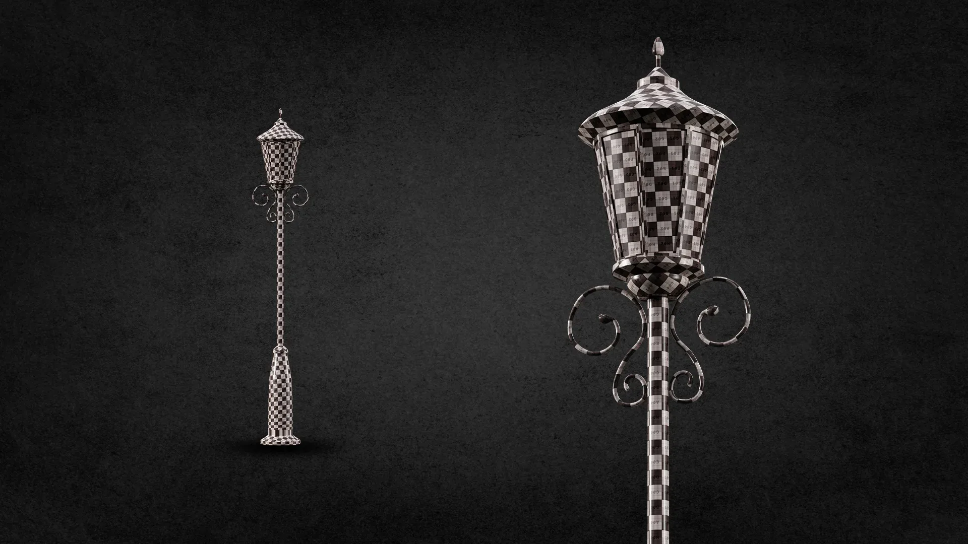 10 street lamps base mesh / Low Poly /  Mid Poly / Game Ready vol 02