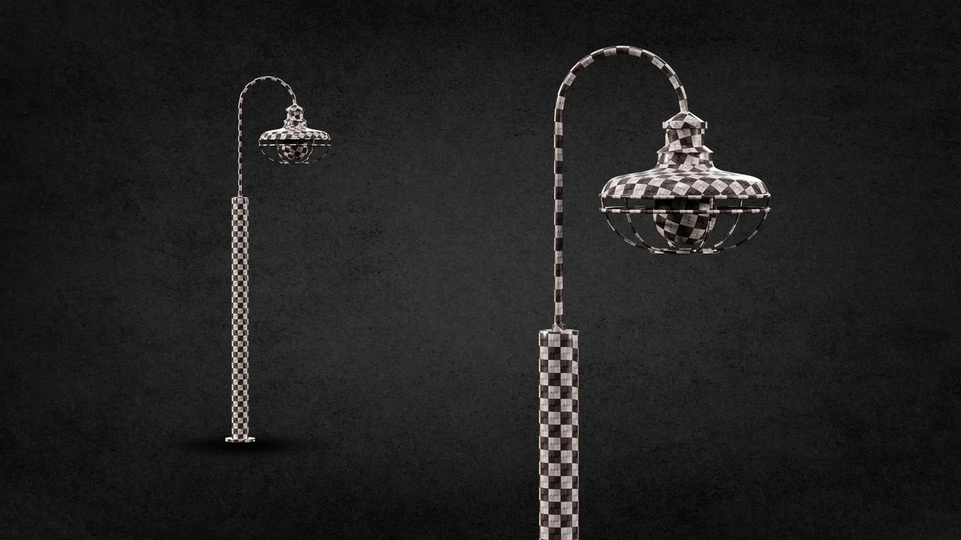 10 street lamps base mesh / Low Poly /  Mid Poly / Game Ready vol 02