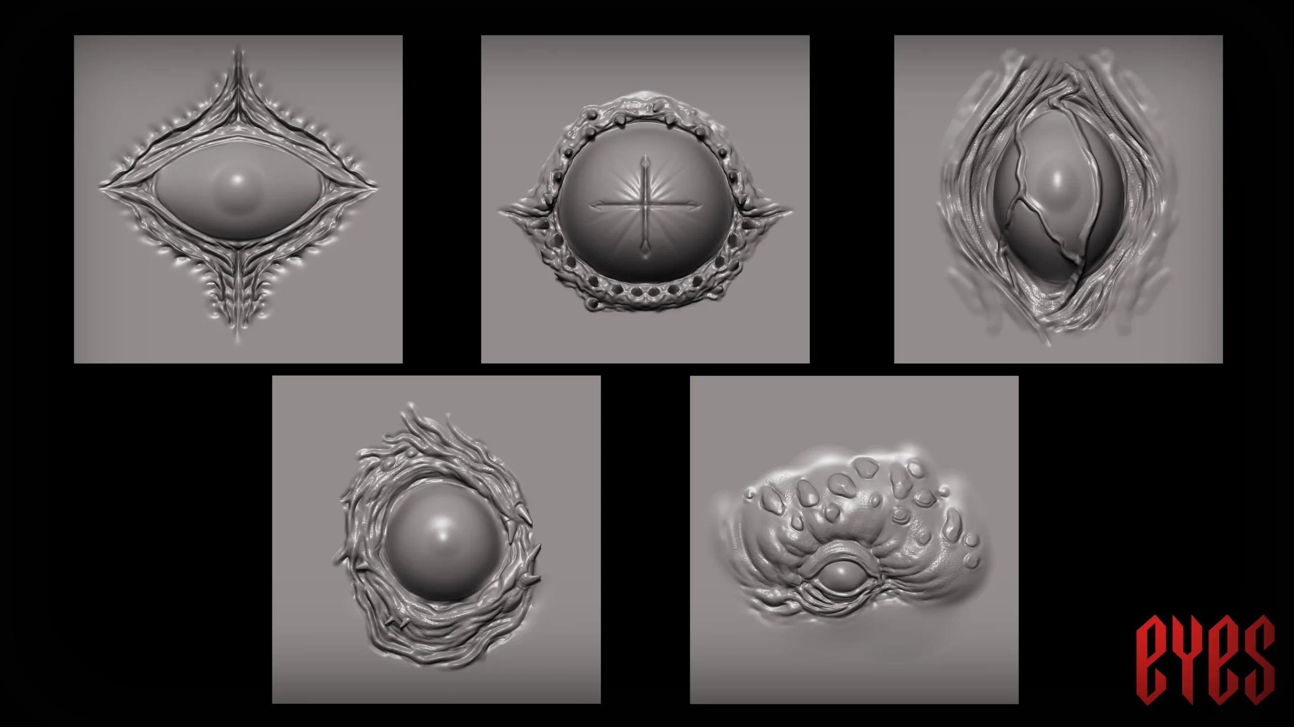 Zbrush + Blender 45 Unholy Brushes and Obj's