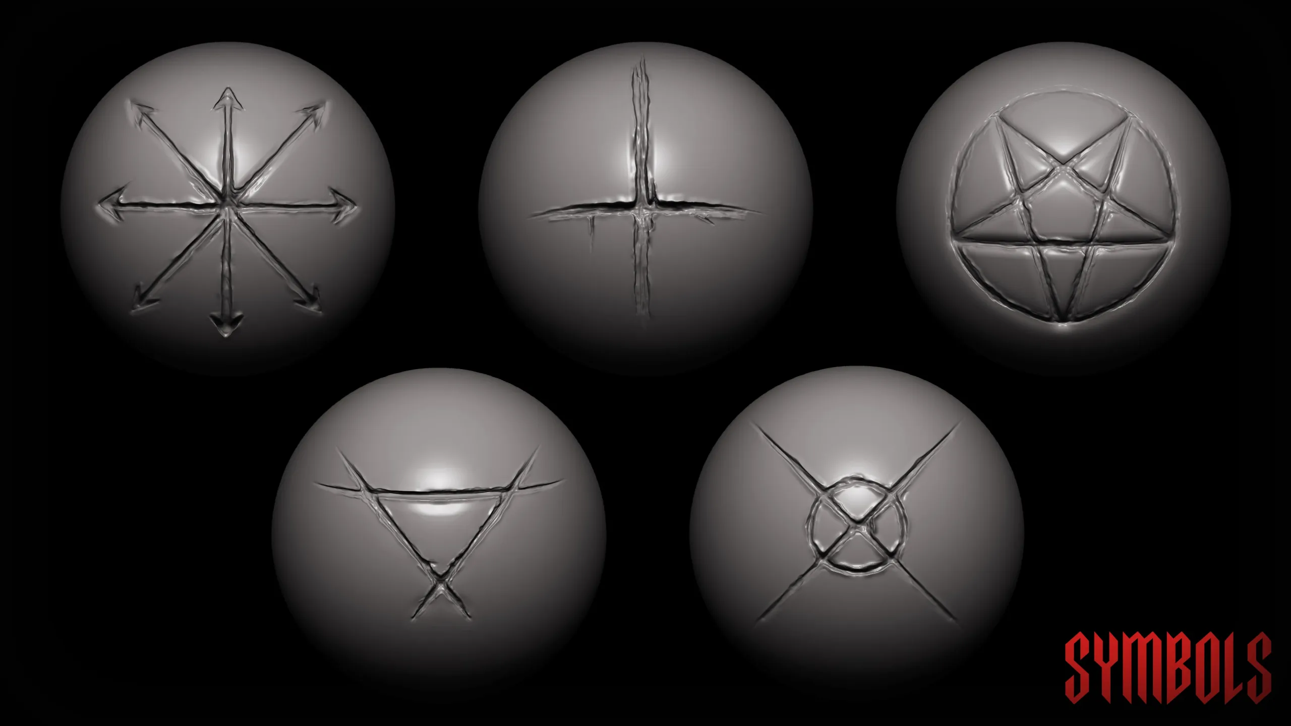 Zbrush + Blender 45 Unholy Brushes and Obj's