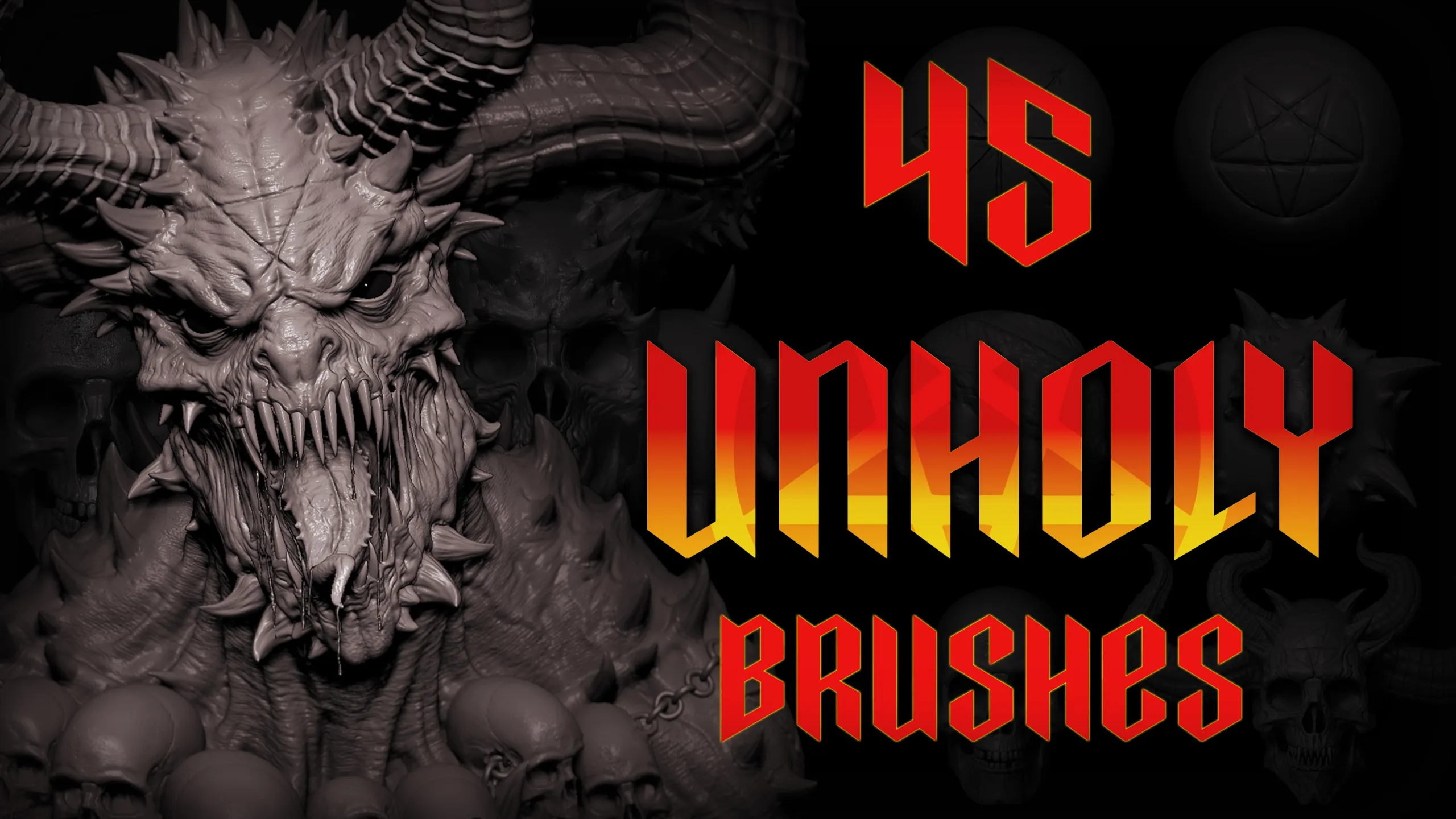 Zbrush + Blender - 45 Unholy Brushes