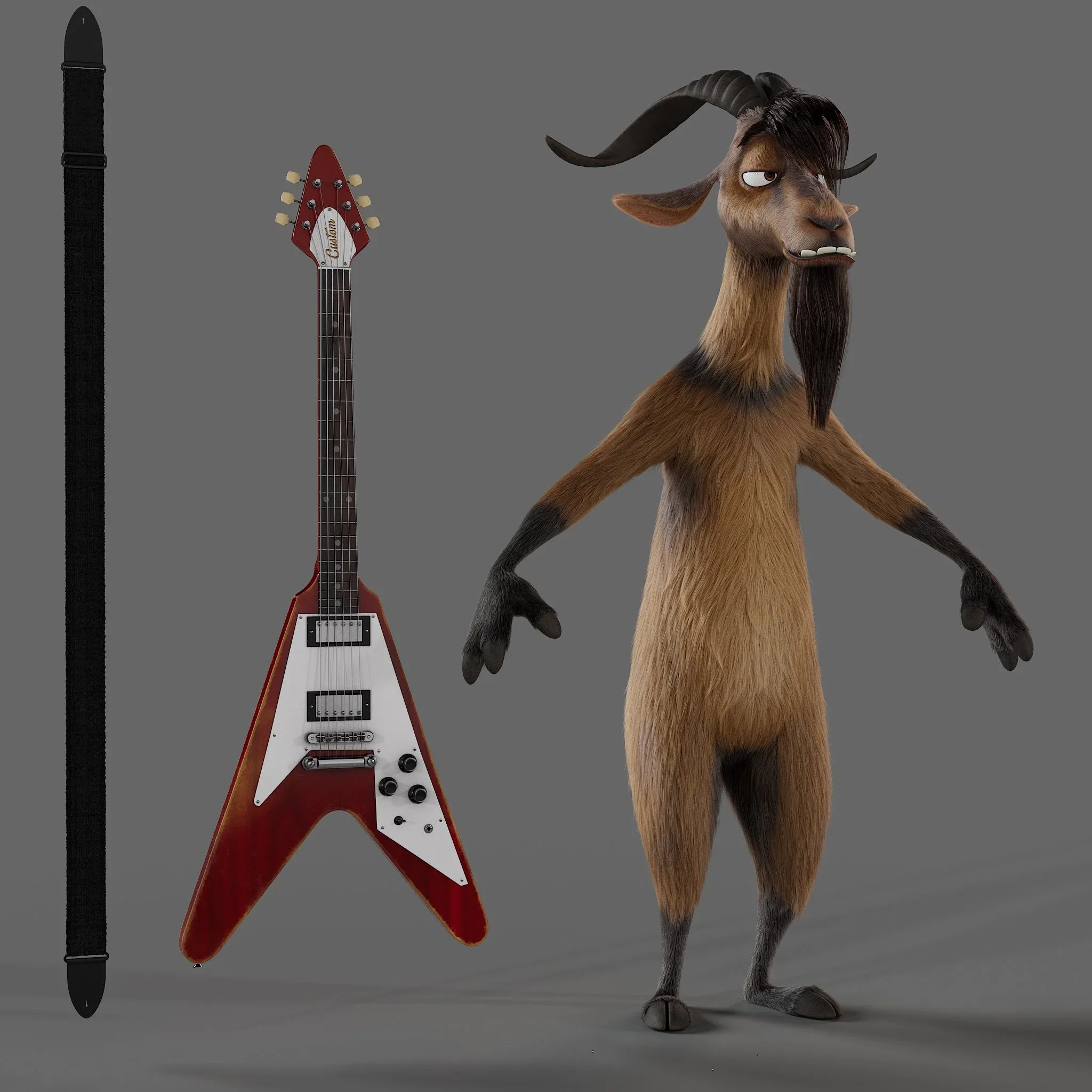 Creating a Stylized Rock Star Goat Character