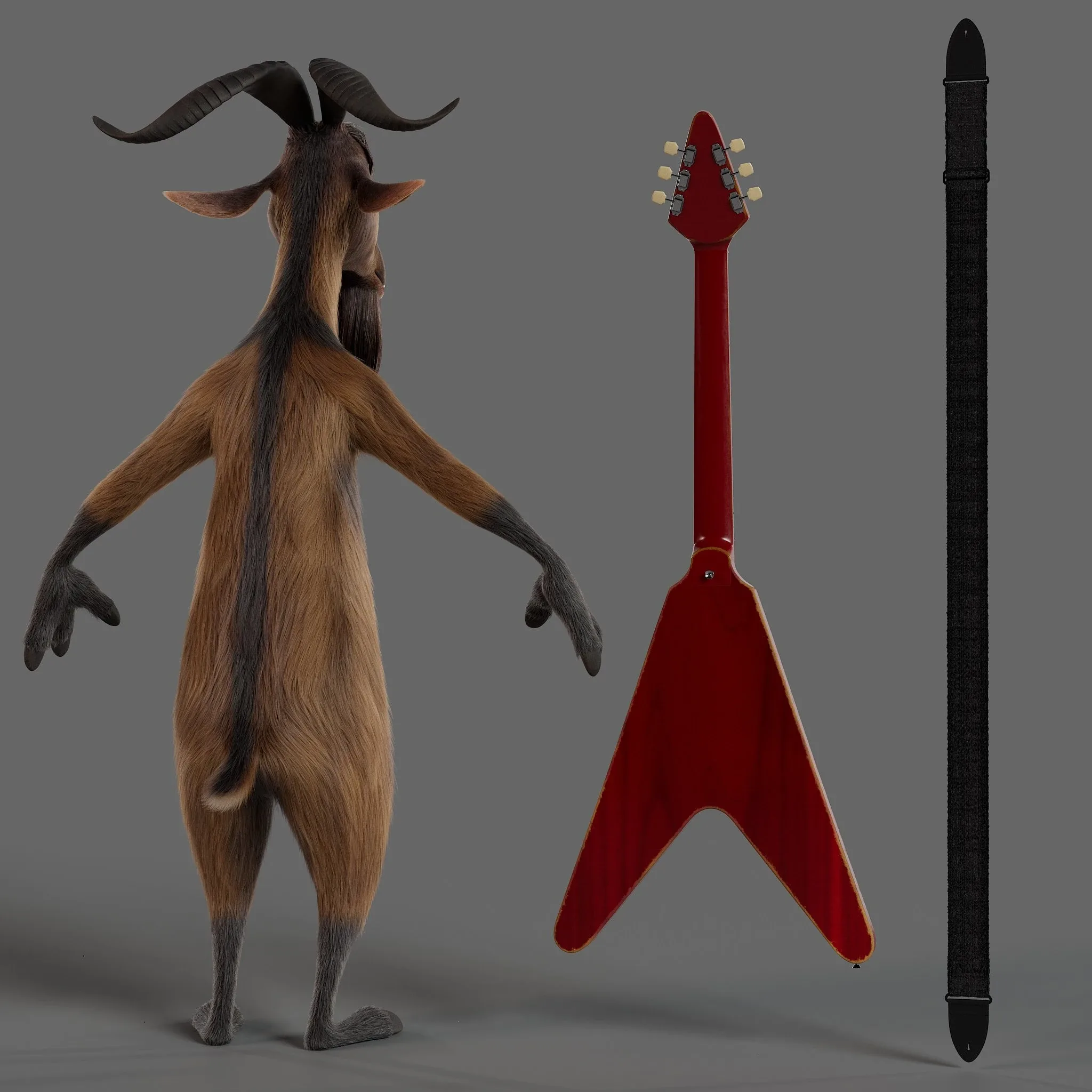 Creating a Stylized Rock Star Goat Character