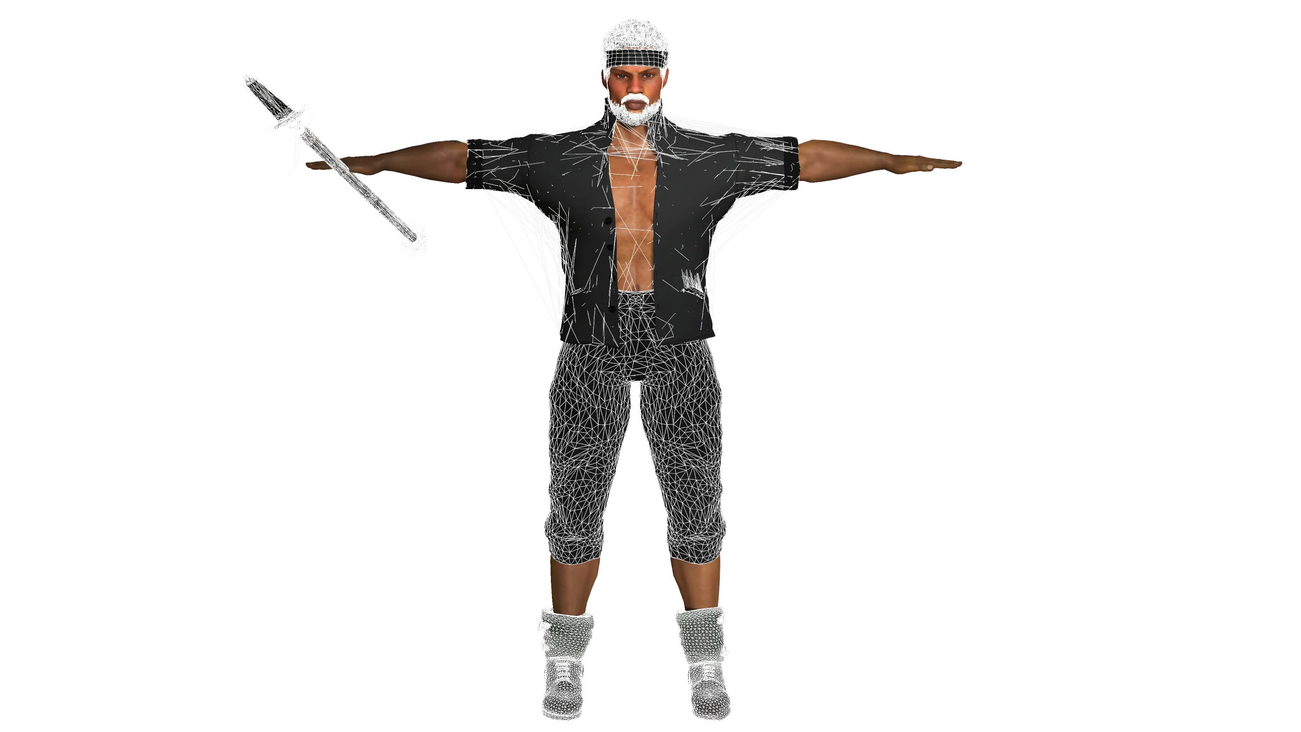 AAA 3D REALISTIC AFRO AFRICAN MALE CHARACTER - MUSCULAR KUNGFU
