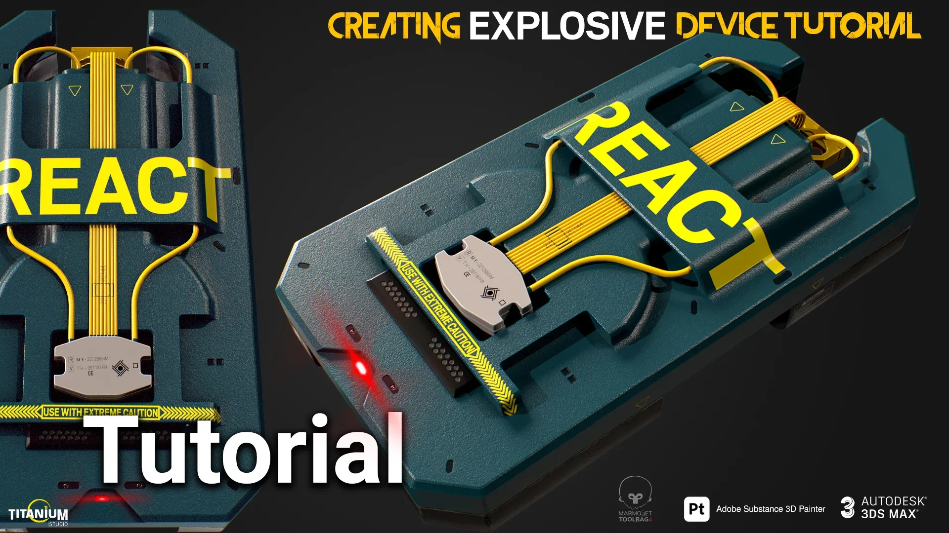 Creating Explosive Device in 3Dsamx and Substance 3D Painter Process