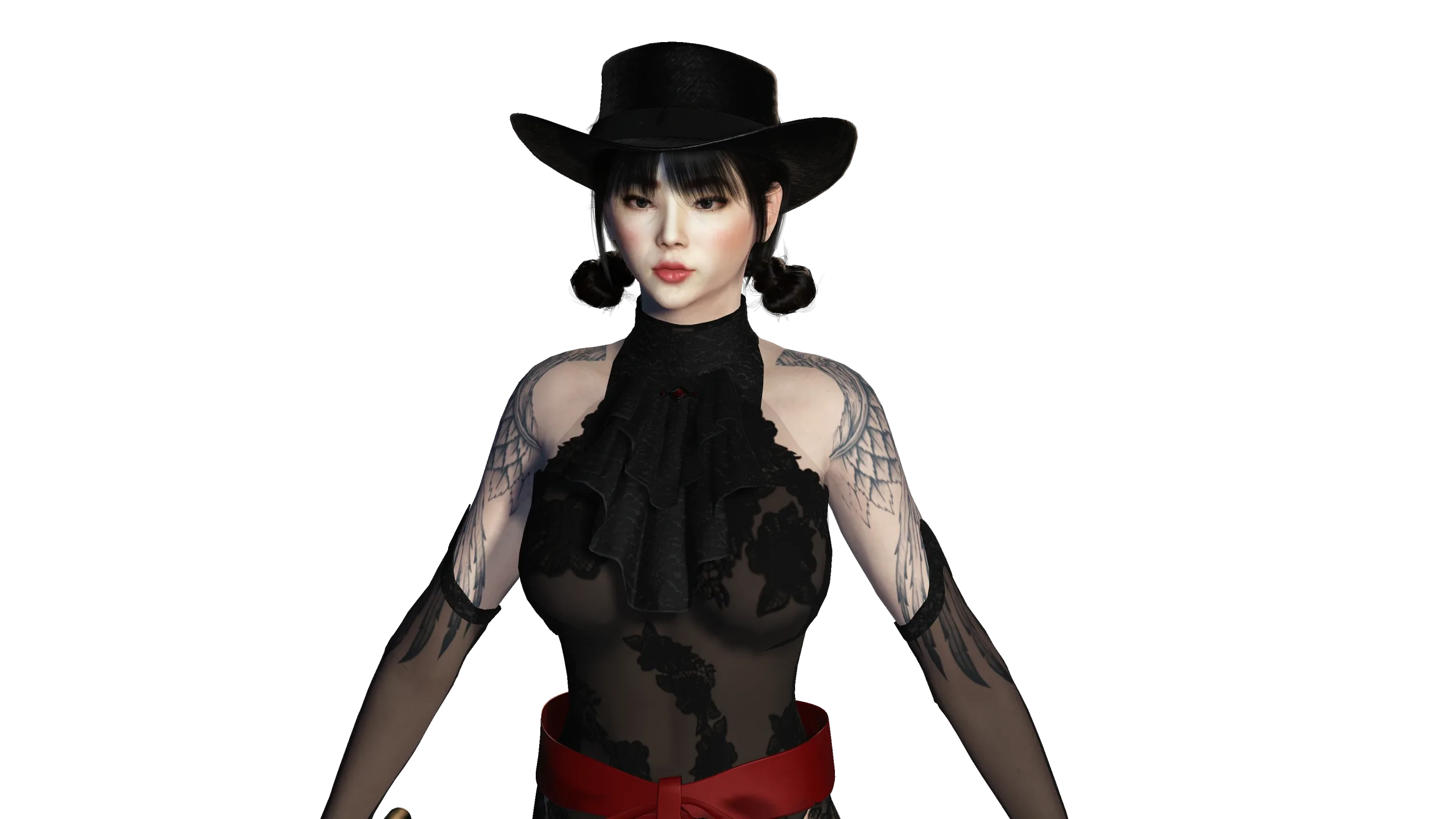 AAA 3D REALISTIC JAPANESE FEMALE CHARACTER - ASIAN FACE YAKUZA OUTFIT