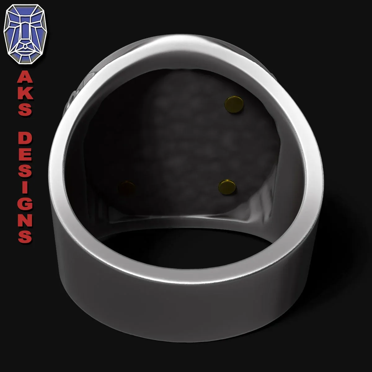 Ring jewelry mens Dumbell v157 3D print model