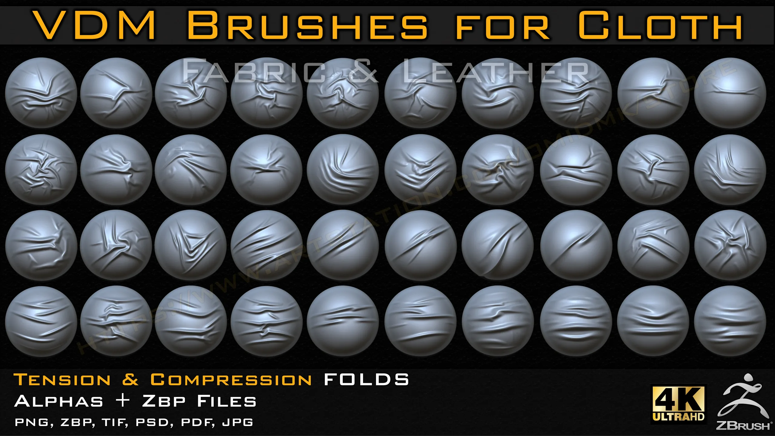 70 VDM Brushes Cloth Leather & Fabric Brushes _ 70 Alpha (4k)-Vol 02