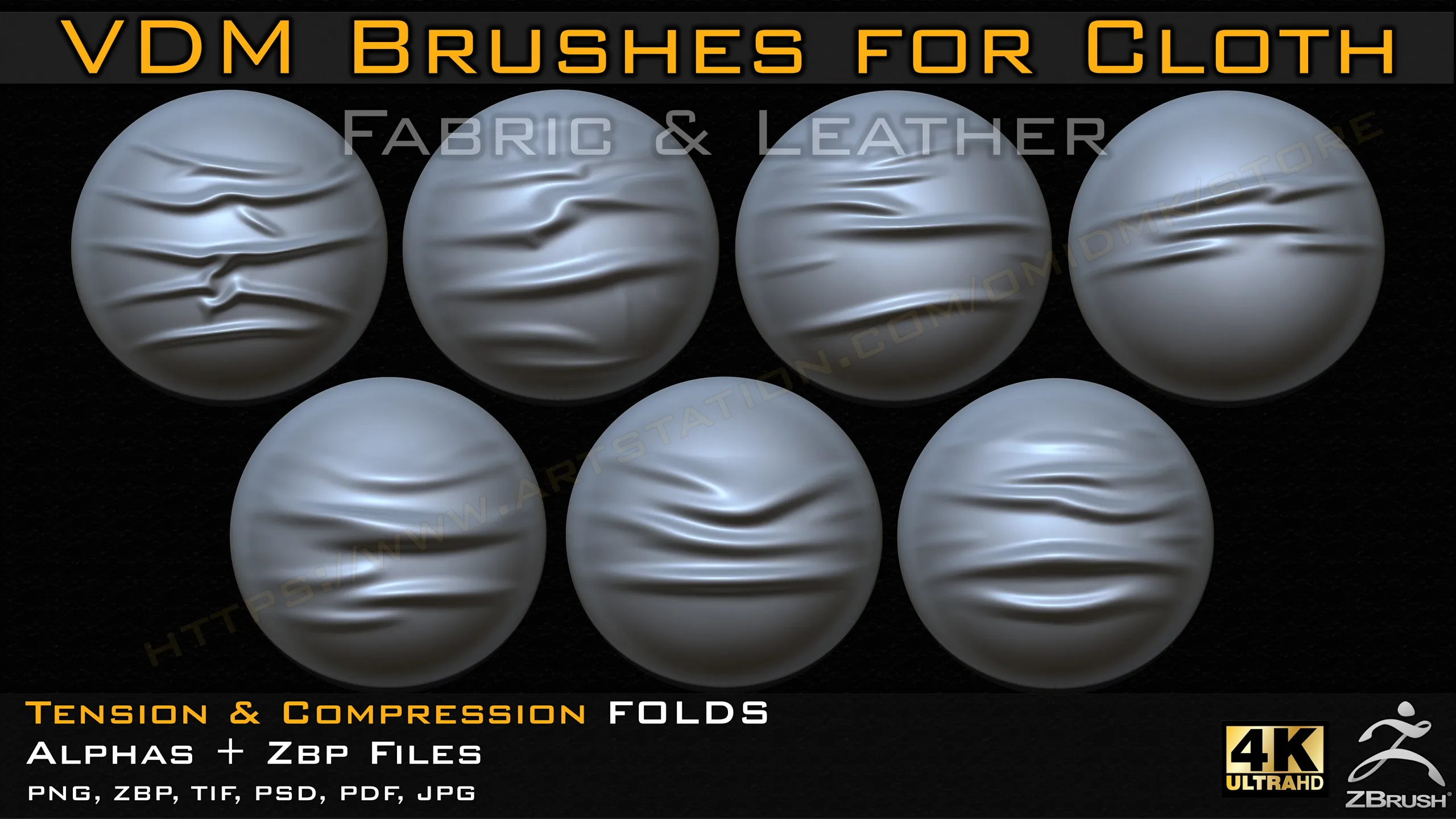 70 VDM Brushes Cloth Leather & Fabric Brushes _ 70 Alpha (4k)-Vol 02
