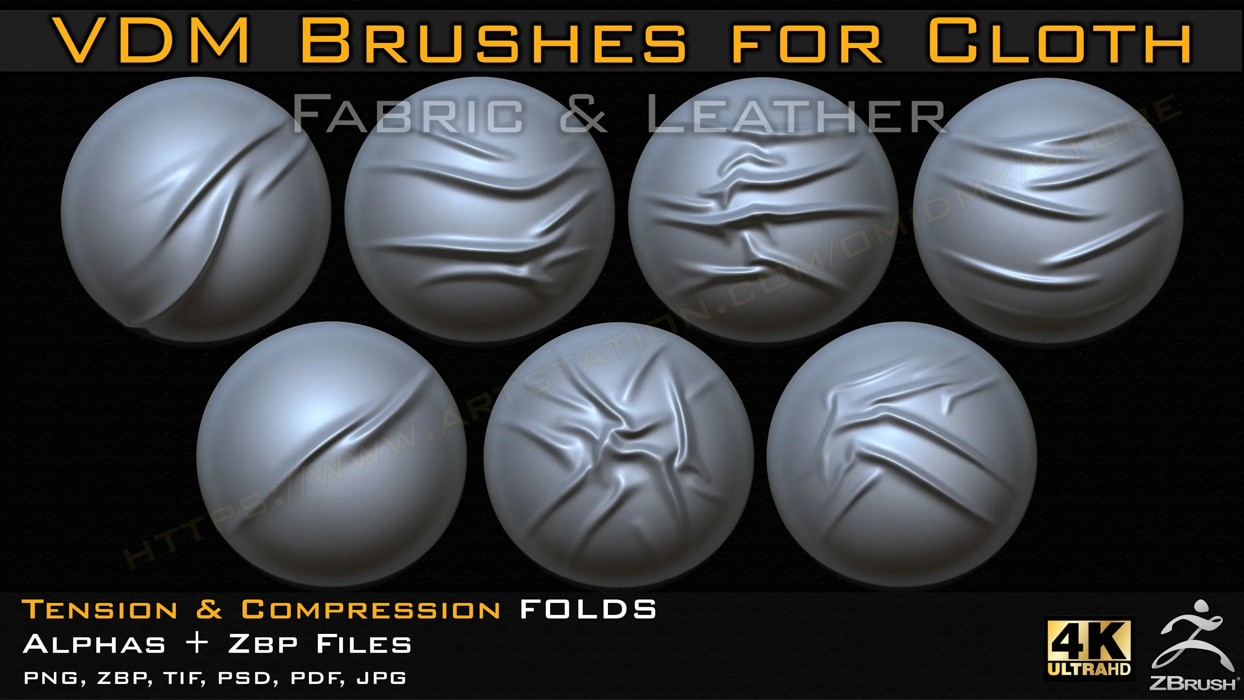 70 VDM Brushes Cloth Leather & Fabric Brushes _ 70 Alpha (4k)-Vol 02