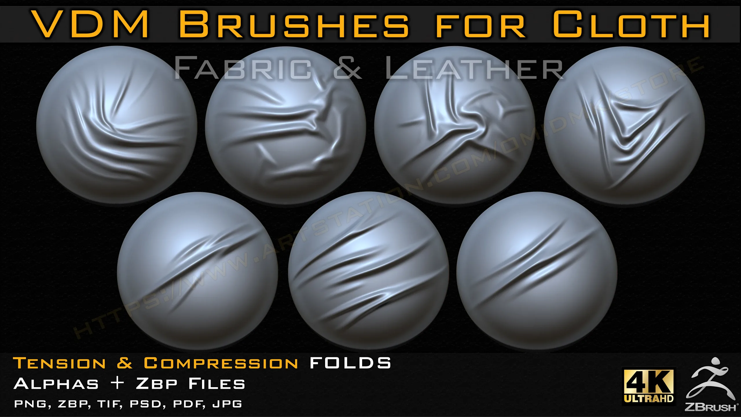 70 VDM Brushes Cloth Leather & Fabric Brushes _ 70 Alpha (4k)-Vol 02