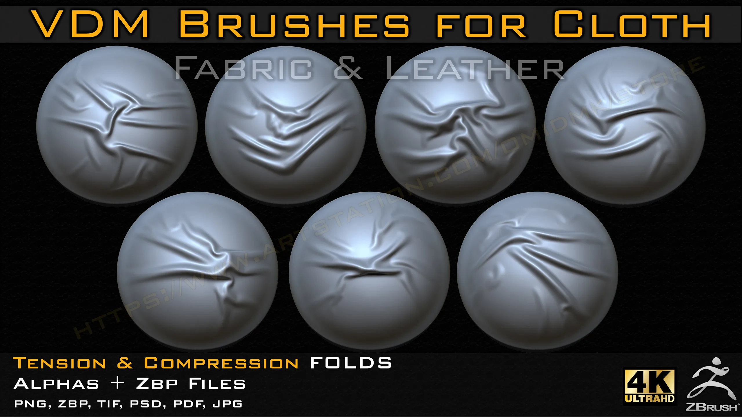 70 VDM Brushes Cloth Leather & Fabric Brushes _ 70 Alpha (4k)-Vol 02