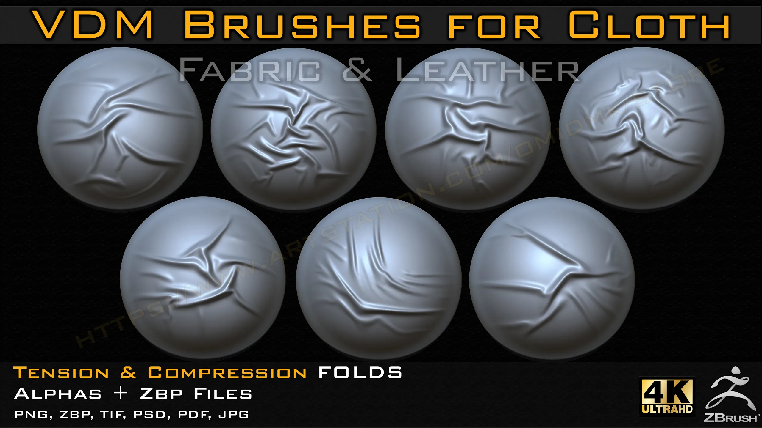 70 VDM Brushes Cloth Leather & Fabric Brushes _ 70 Alpha (4k)-Vol 02