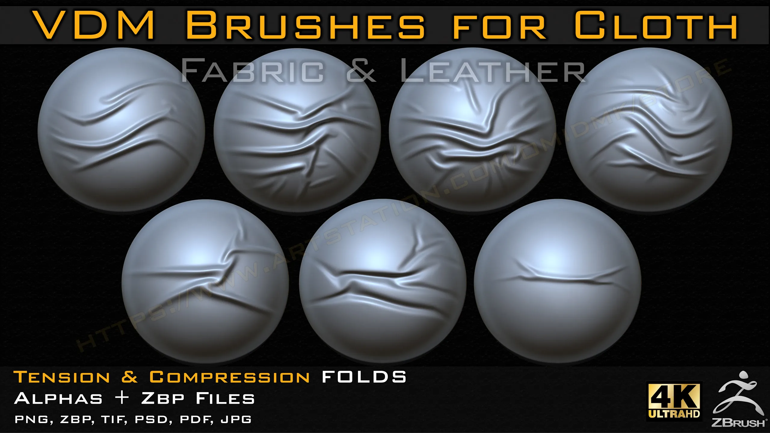 70 VDM Brushes Cloth Leather & Fabric Brushes _ 70 Alpha (4k)-Vol 02