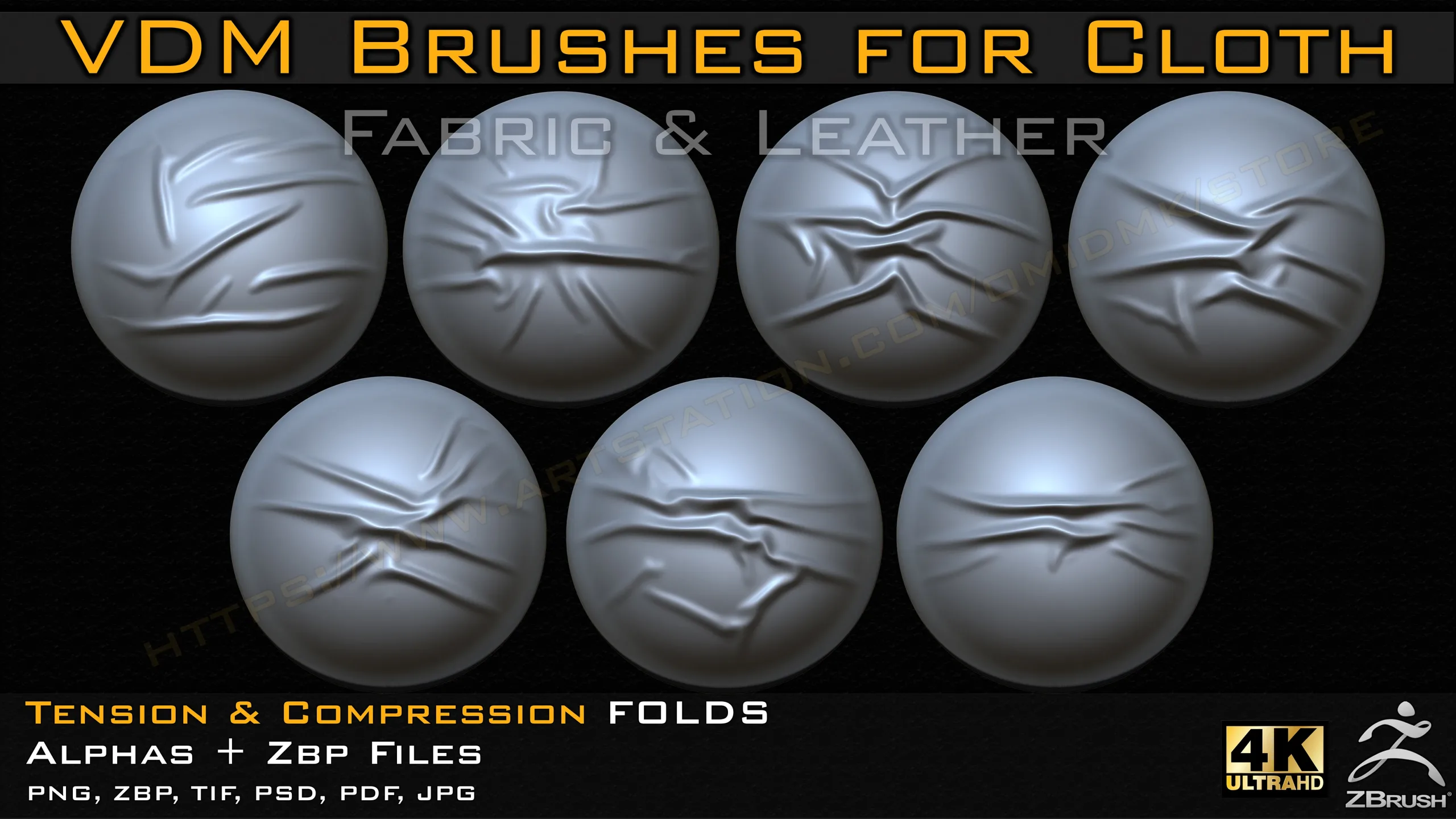 70 VDM Brushes Cloth Leather & Fabric Brushes _ 70 Alpha (4k)-Vol 02
