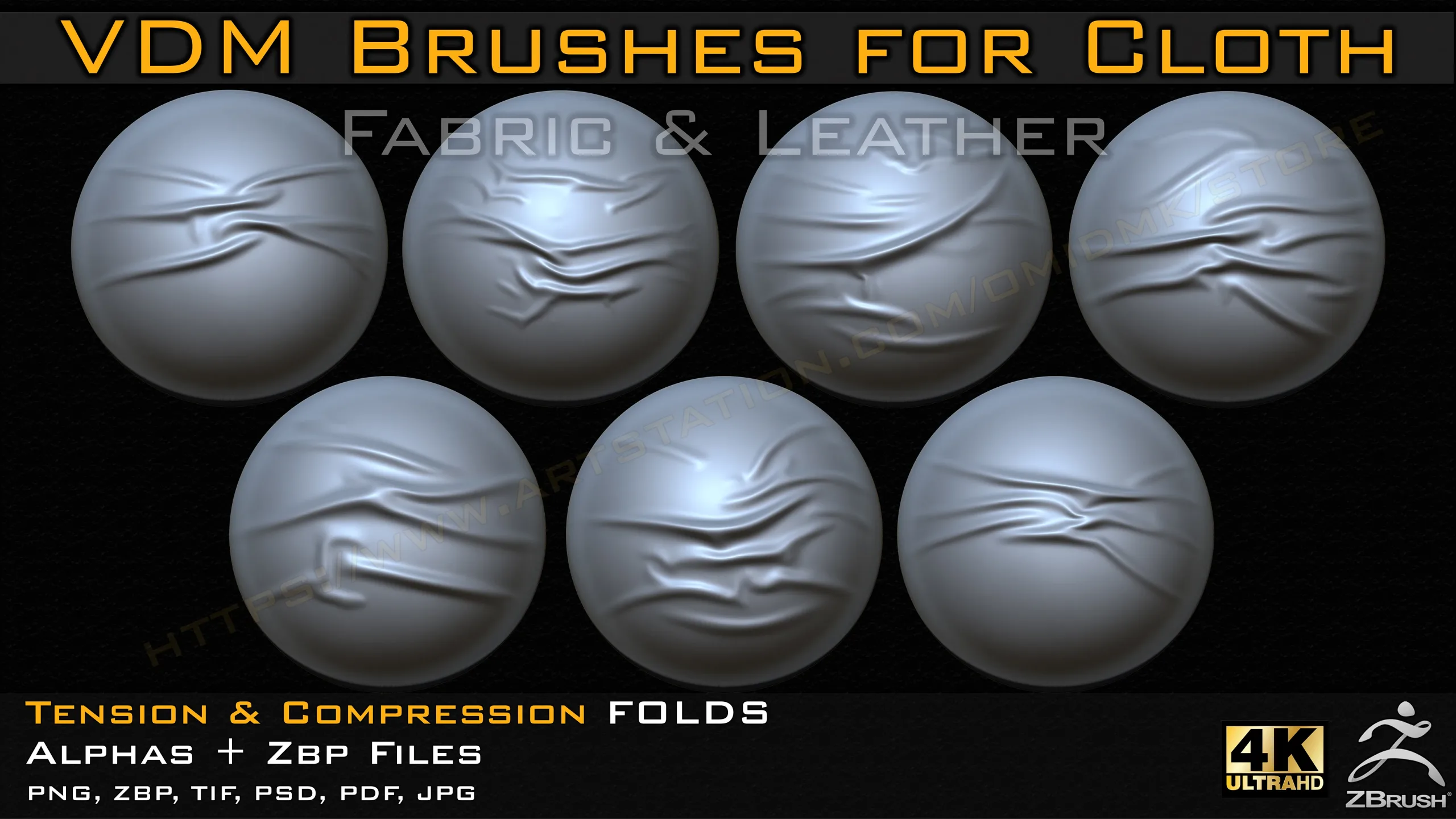 70 VDM Brushes Cloth Leather & Fabric Brushes _ 70 Alpha (4k)-Vol 02