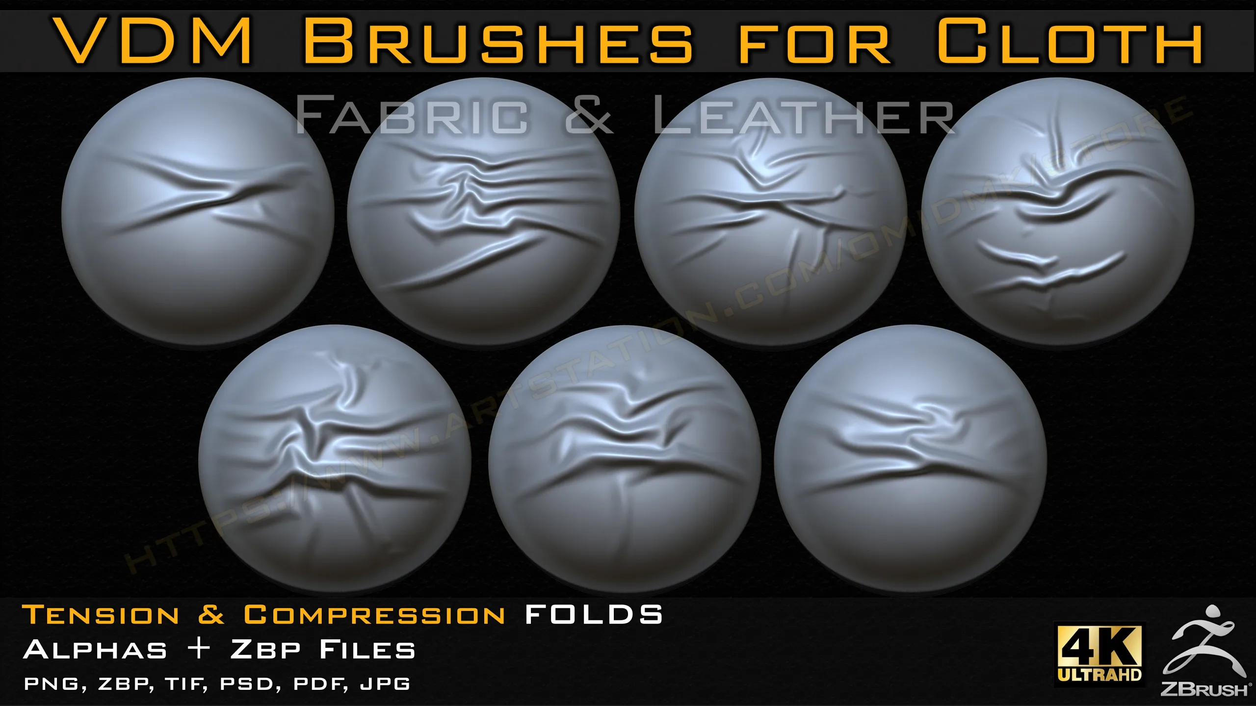 70 VDM Brushes Cloth Leather & Fabric Brushes _ 70 Alpha (4k)-Vol 02