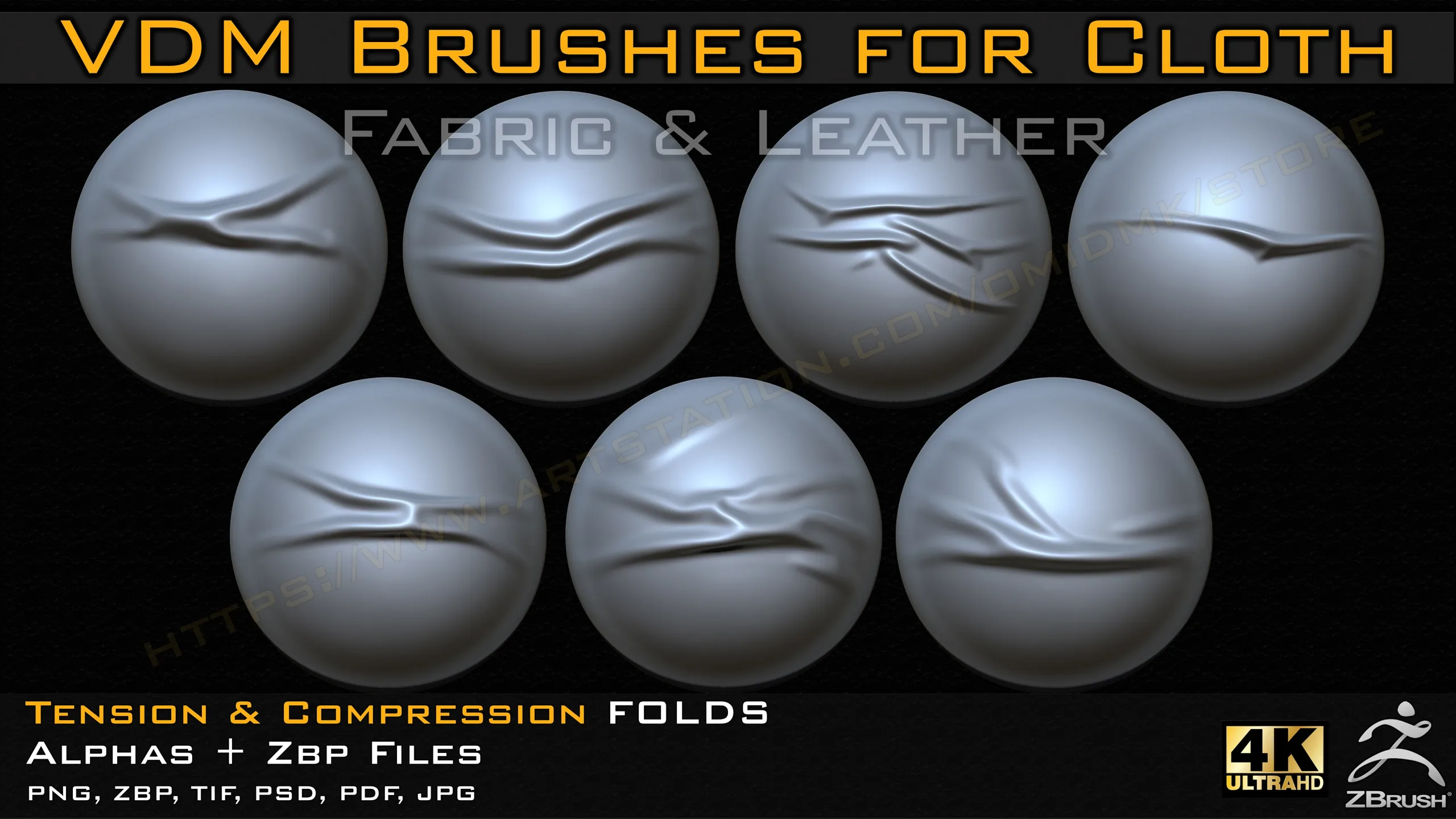 70 VDM Brushes Cloth Leather & Fabric Brushes _ 70 Alpha (4k)-Vol 02