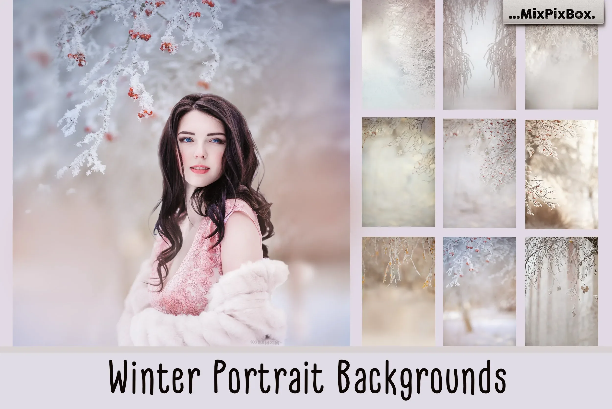 Winter Portrait Backgrounds - FlippedNormals