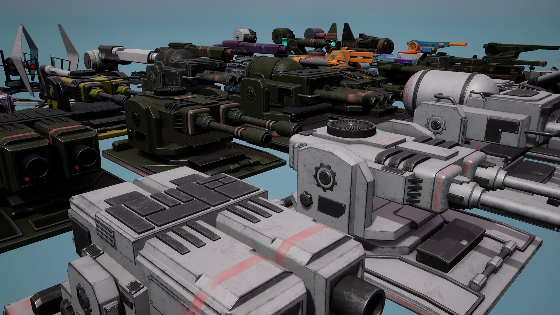 Heavy Stationary Guns Pack