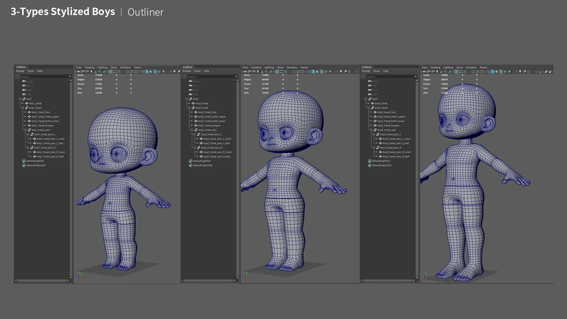 3-Types Boy basemesh