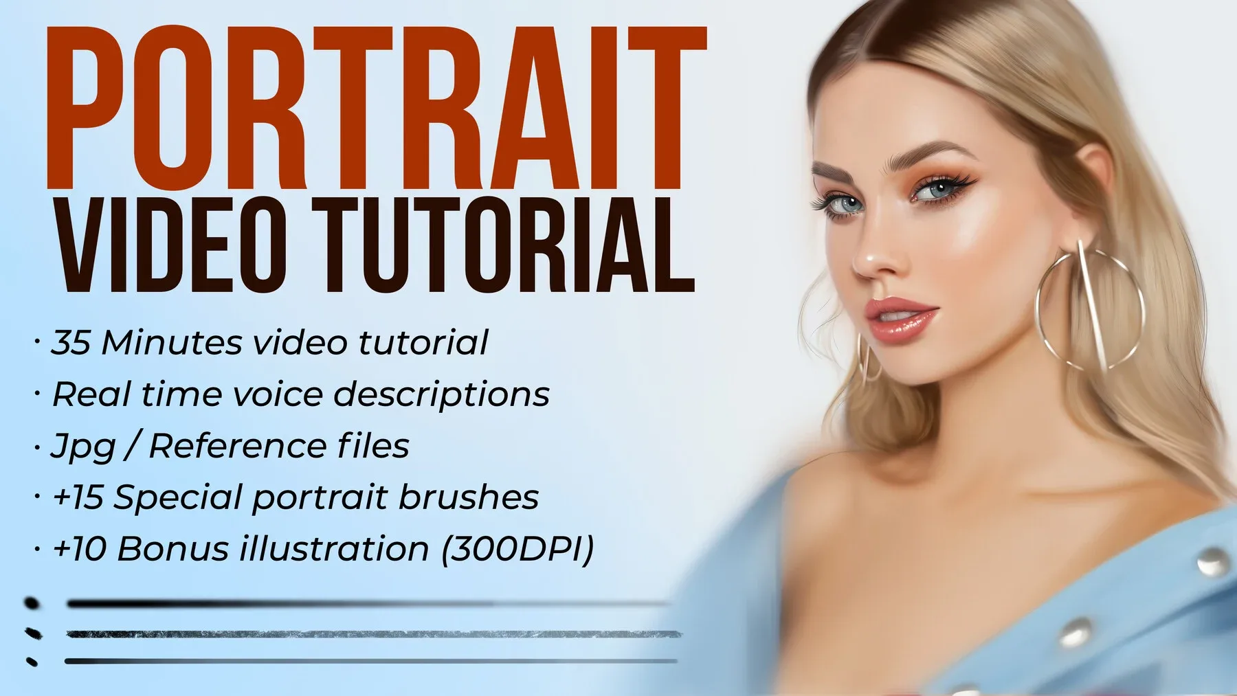 Portrait Painting in Photoshop Video Tutorial