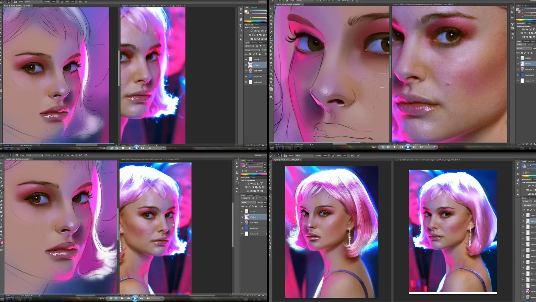 Portrait Painting in Photoshop Video Tutorial