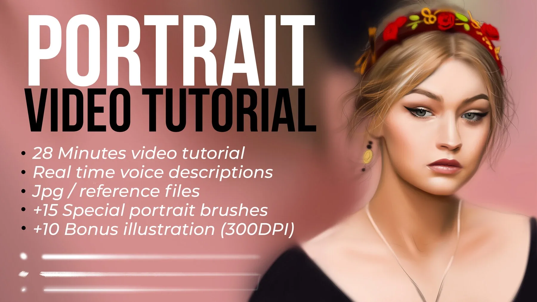 Portrait Painting in Photoshop Video Tutorial