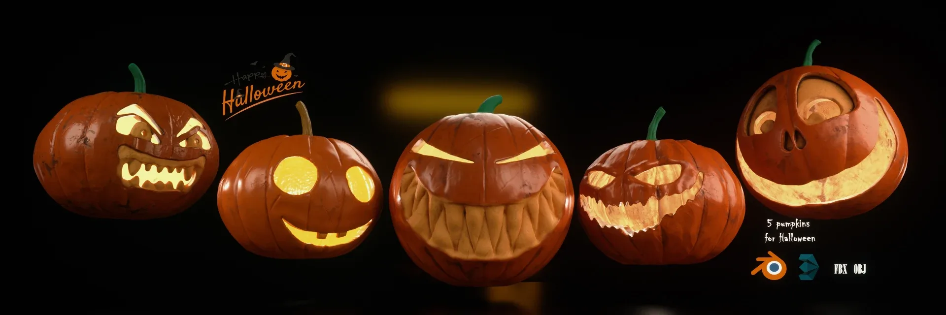 5 Pumpkins for Halloween