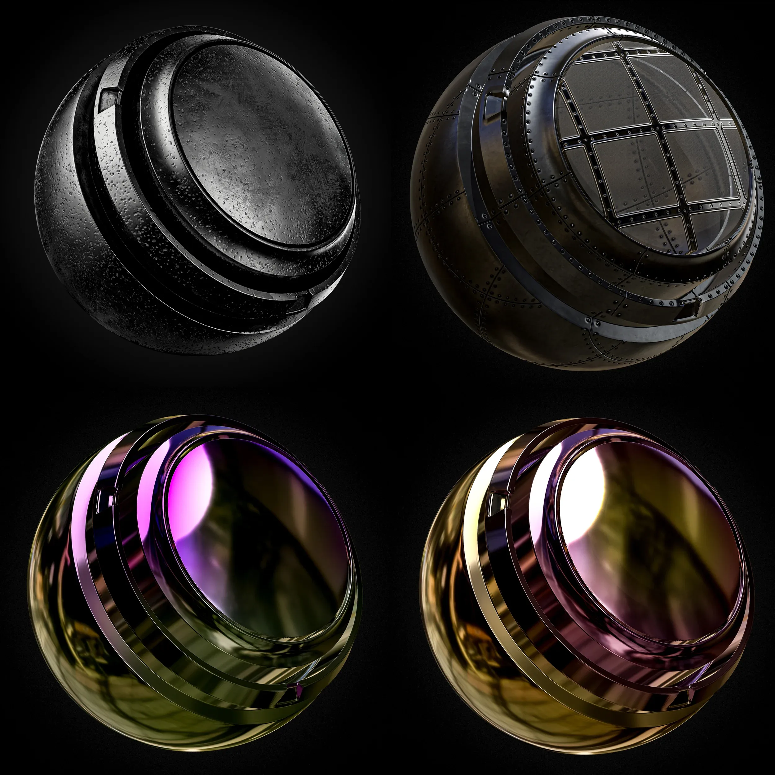 Military Metal Smart Materials for Substance Painter