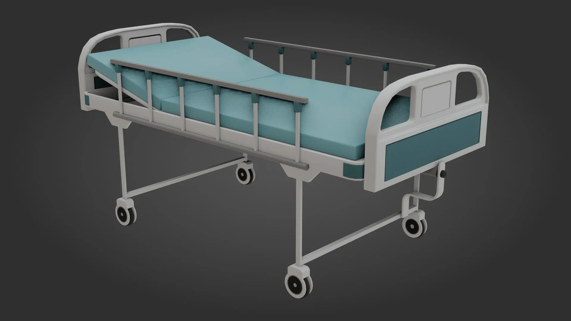 Hospital Bed - Low poly - Game Ready - PBR