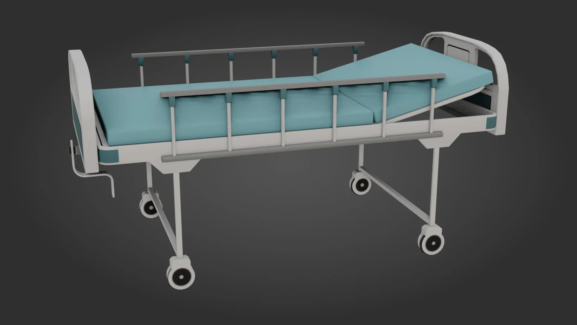 Hospital Bed - Low poly - Game Ready - PBR