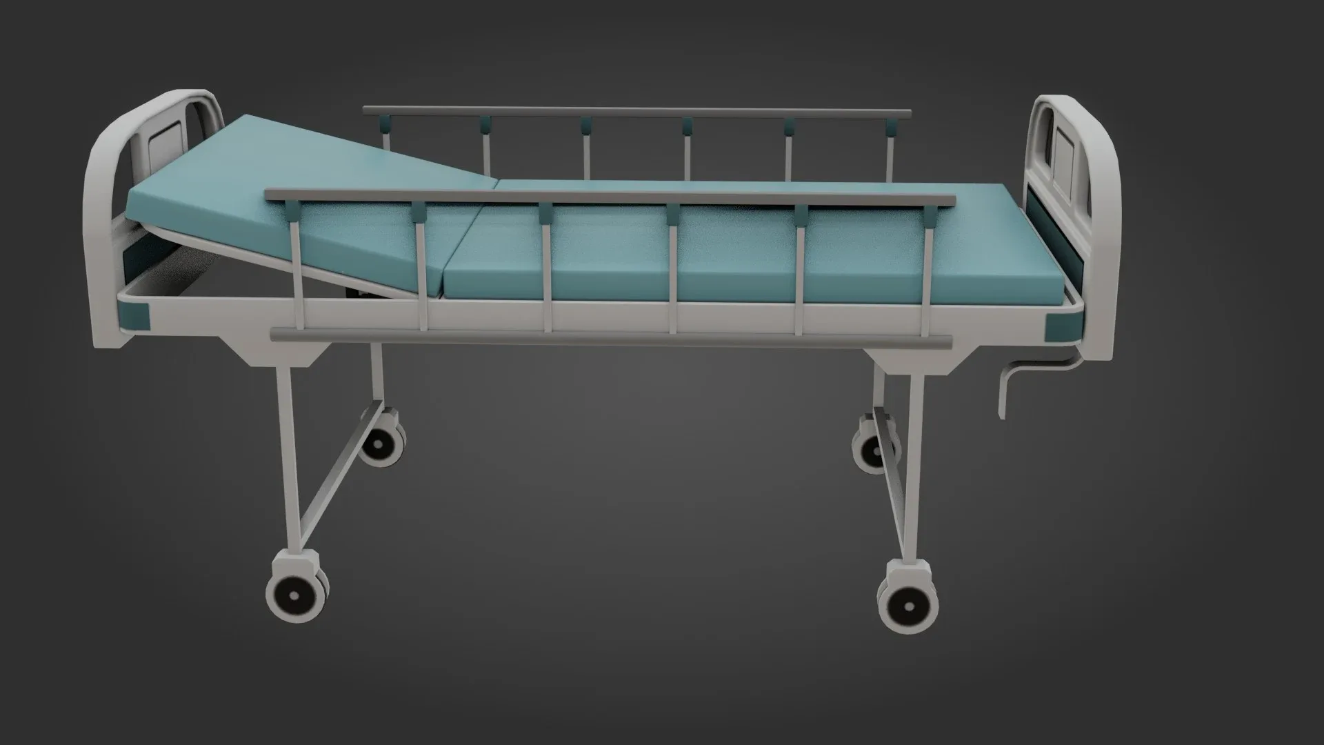 Hospital Bed - Low poly - Game Ready - PBR