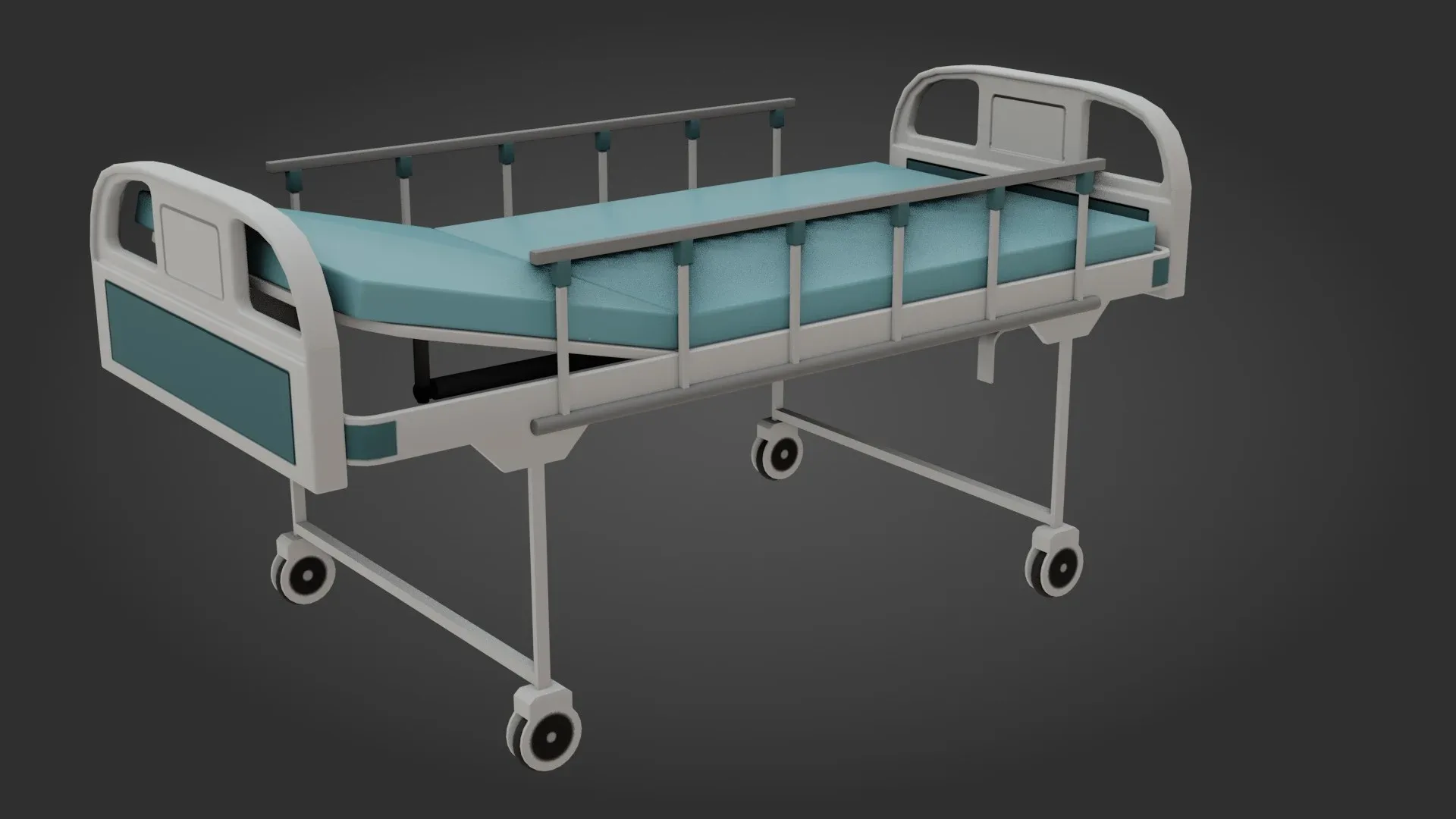 Hospital Bed - Low poly - Game Ready - PBR