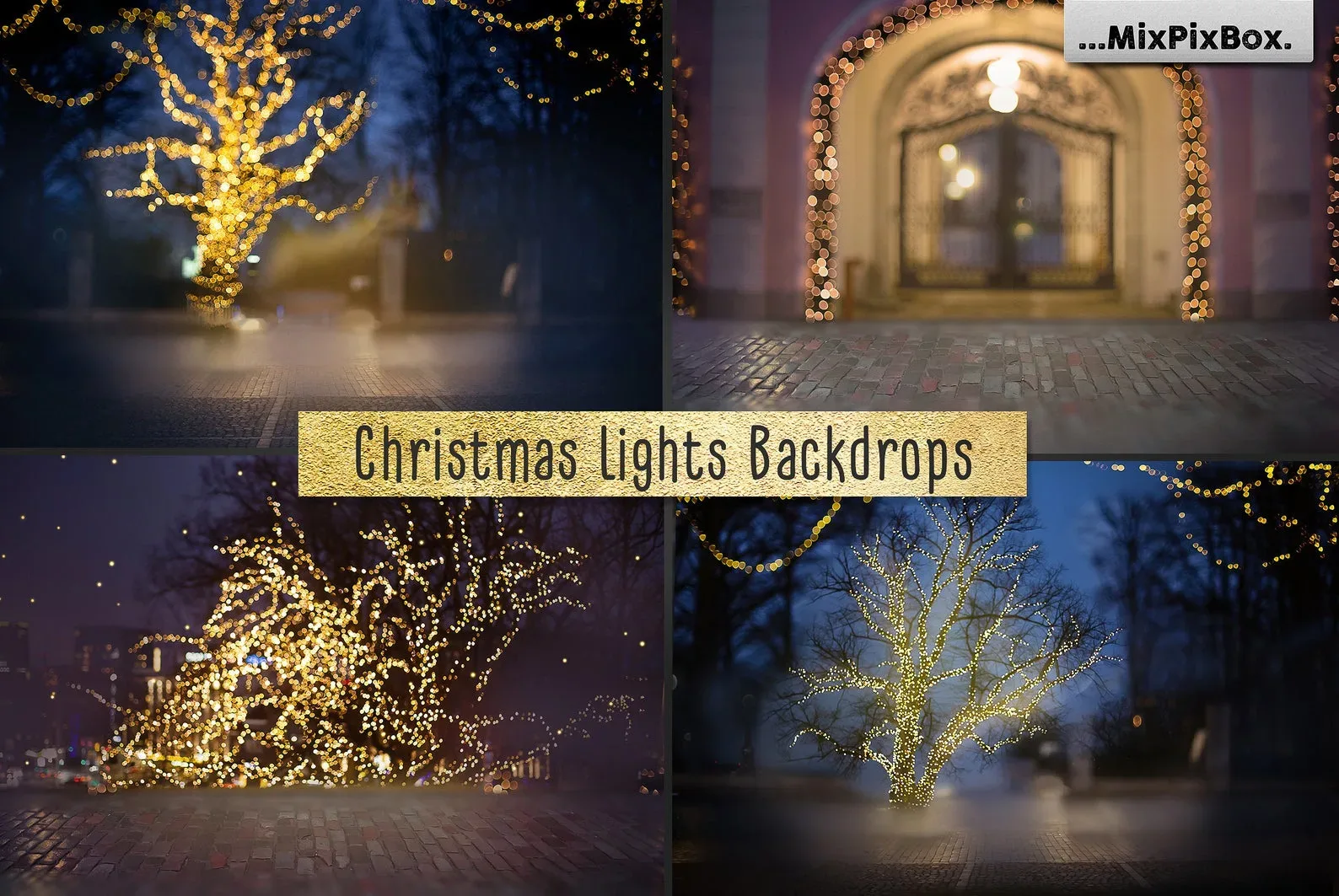 Christmas Lights Backdrops