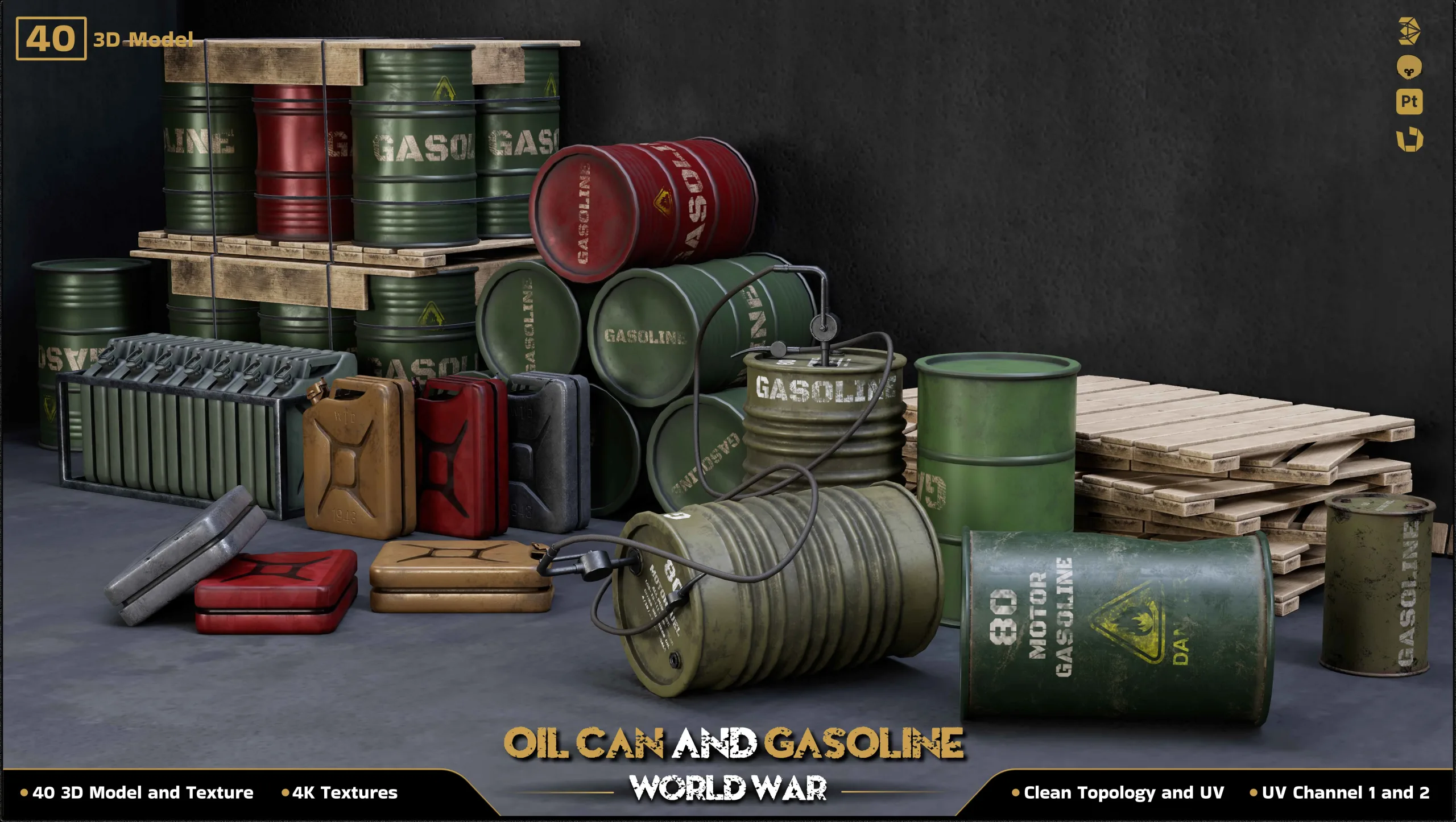 40-Oil Can and Gasoline