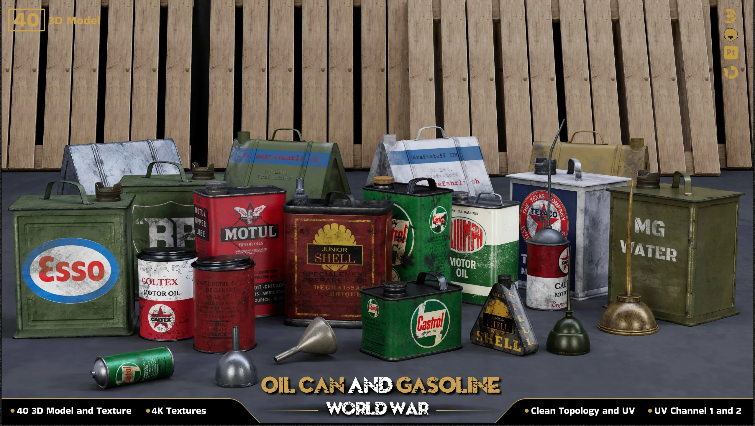 40-Oil Can and Gasoline