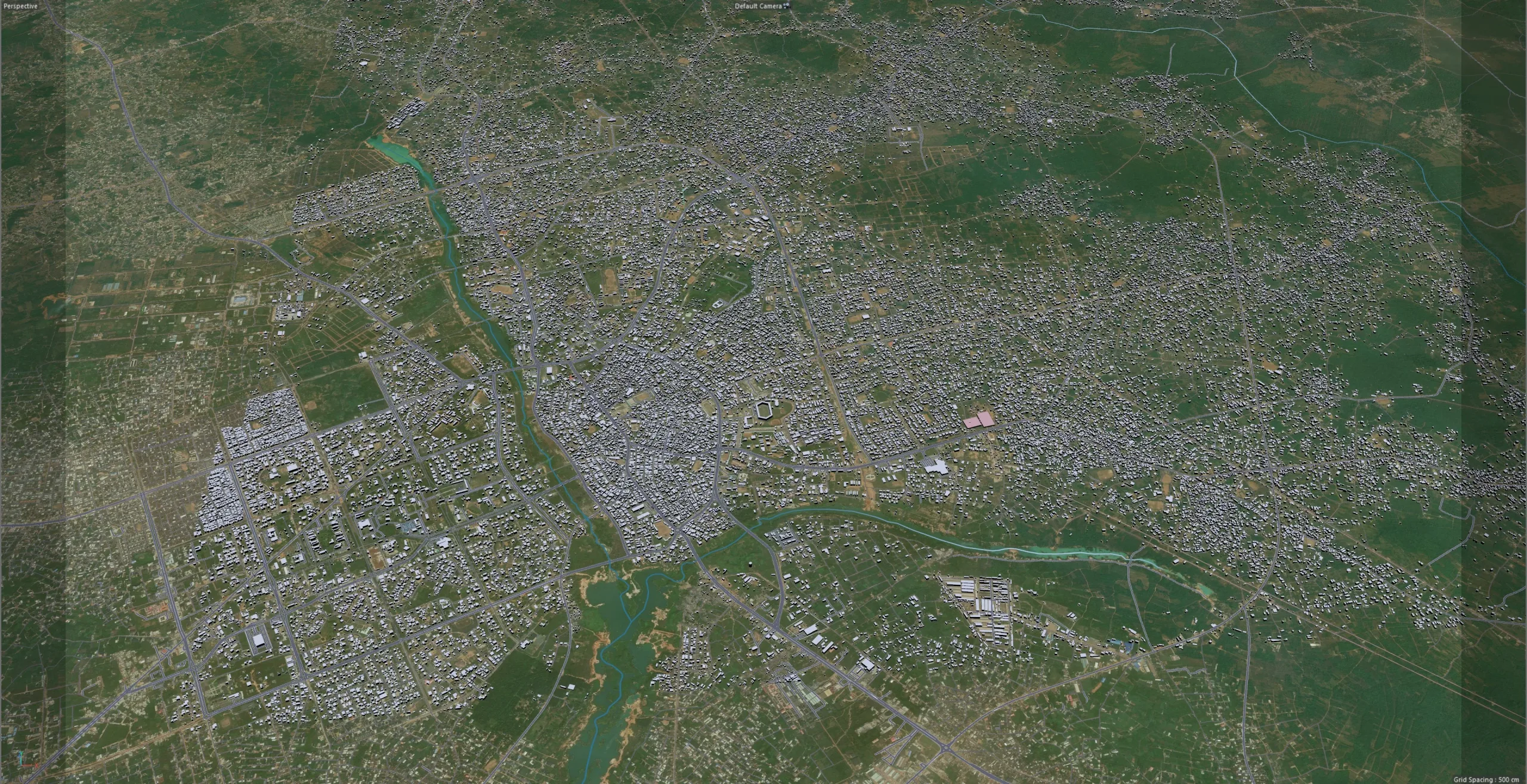 Owerri city Nigeria 3d model 30km