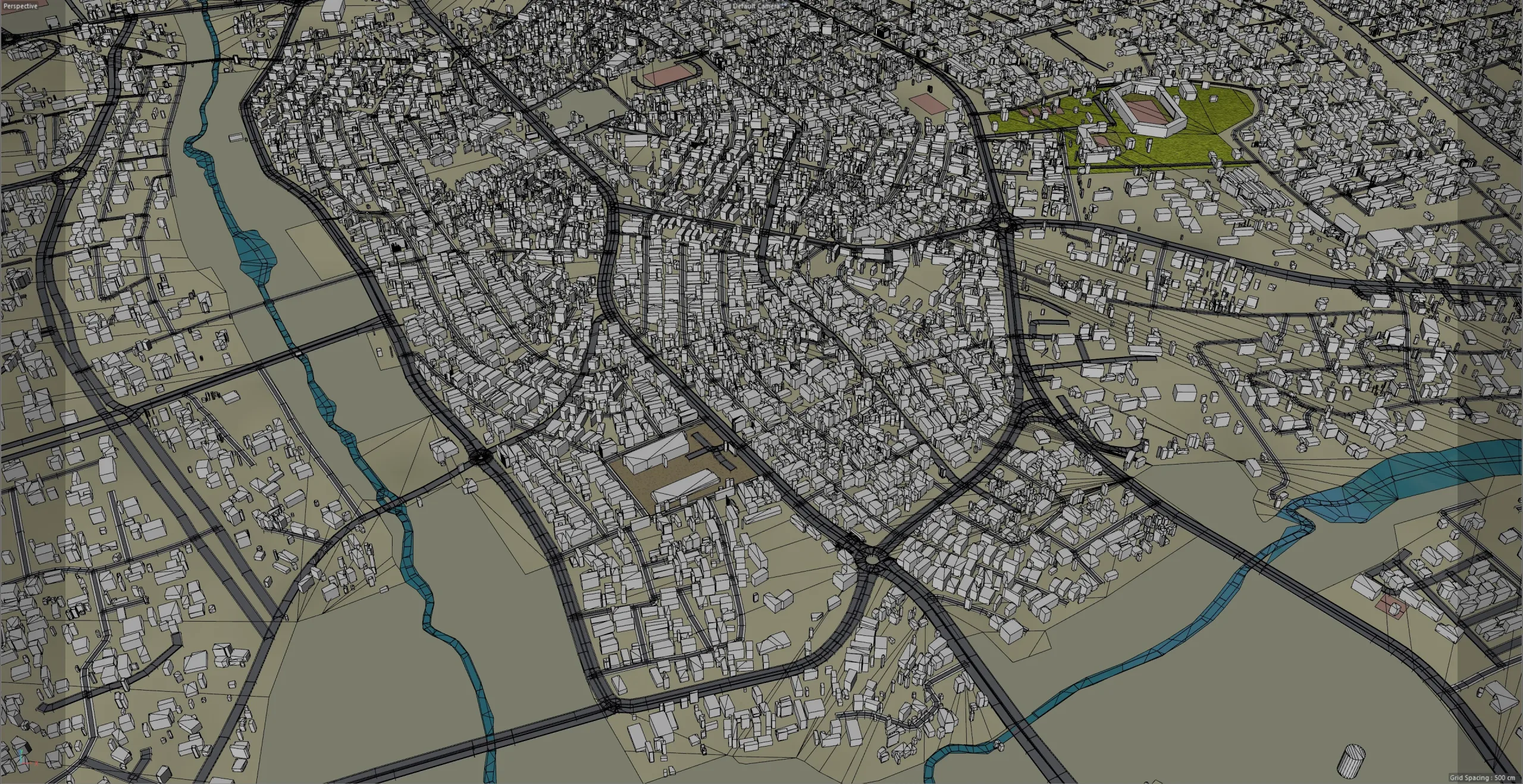 Owerri city Nigeria 3d model 30km