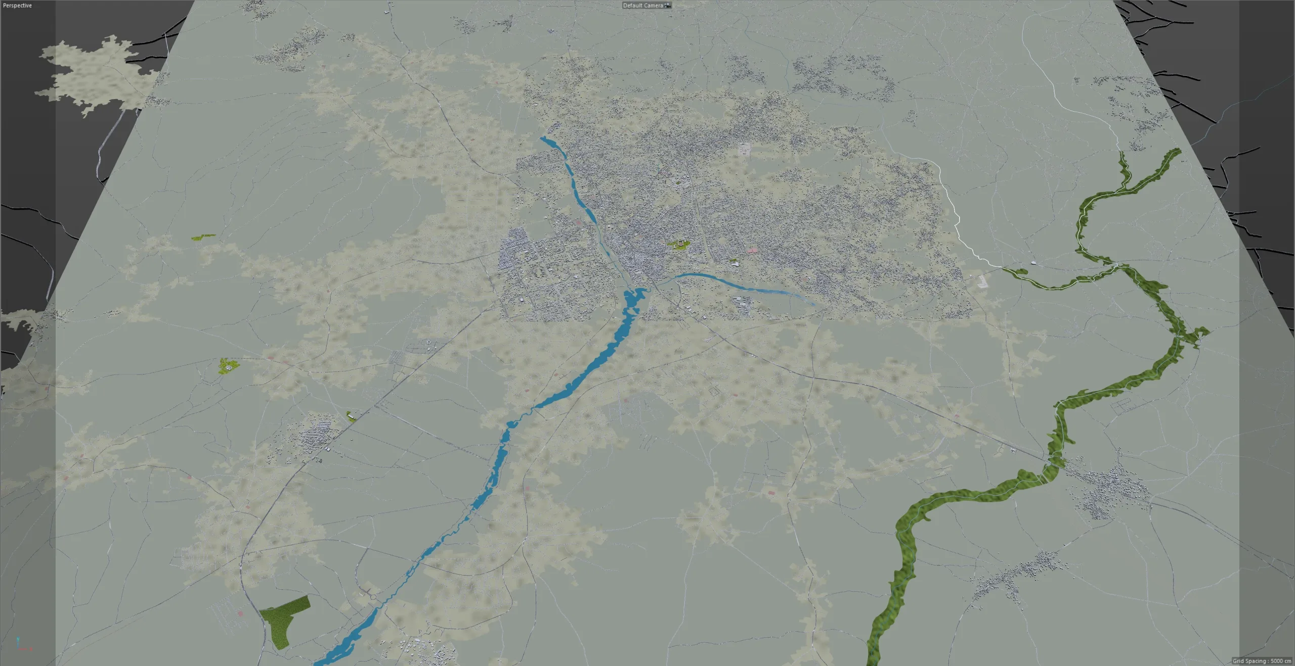 Owerri city Nigeria 3d model 30km